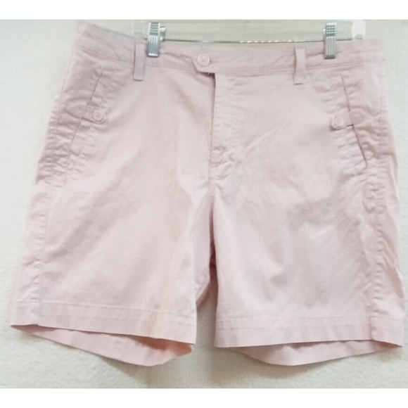 Riders By Lee Women's‎ Shorts Plus Size 16W Pink Cotton Blend 36x7" High Rise - Picture 1 of 5